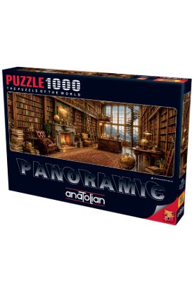 Şömineli Kütüphane 1000P - Panoramic resmi
