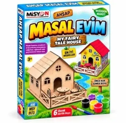 Ahşap Masal Evim Boyama resmi