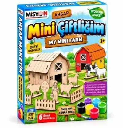 Ahşap Mini Çiftliğim Boyama resmi
