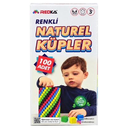 Renkli Ahşap Küpler 100 Parça resmi