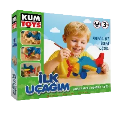 İlk Uçağım Ahşap Boyama resmi